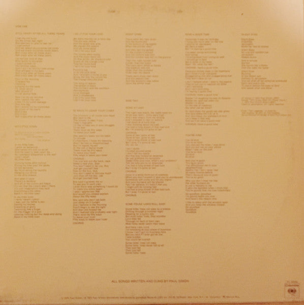 Paul Simon - Still Crazy After All These Years
