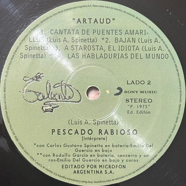 Pescado Rabioso - Artaud