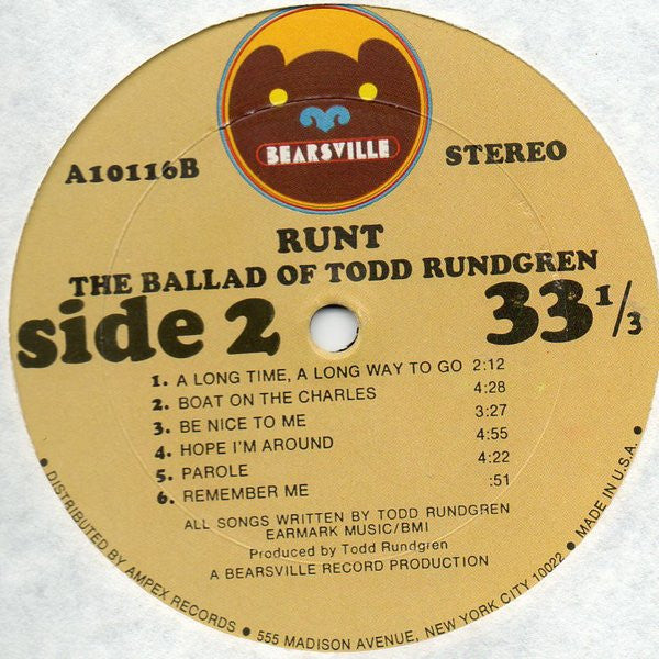 Runt. The Ballad Of Todd Rundgren