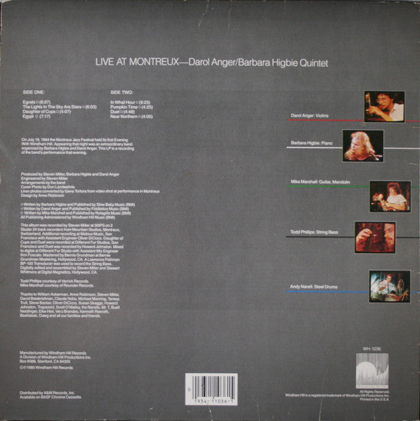 Darol Anger / Barbara Higbie Quintet - Live At Montreux