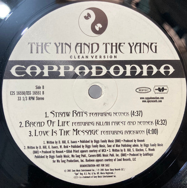 Cappadonna - The Yin And The Yang (2LP, CLEAN PROMO, 2001)