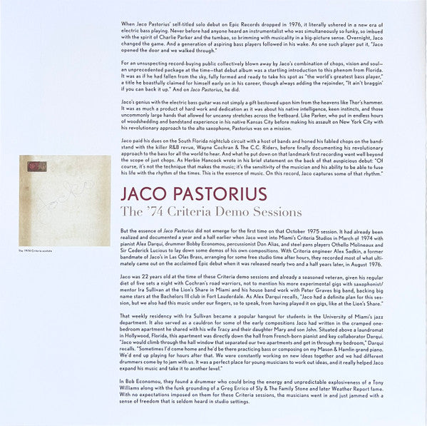 Jaco Pastorius - Modern American Music...Period! The Criteria Sessions