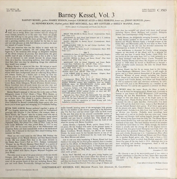 Barney Kessel - Vol. 3, To Swing Or Not To Swing