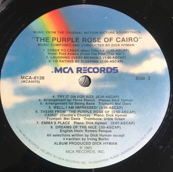 Dick Hyman - The Purple Rose Of Cairo - Original Motion Picture Soundtrack