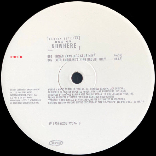 Gloria Estefan - Out Of Nowhere