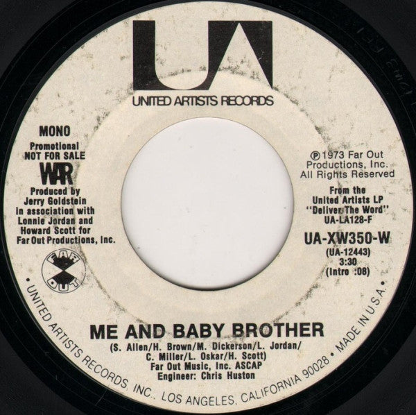 War - Me And Baby Brother