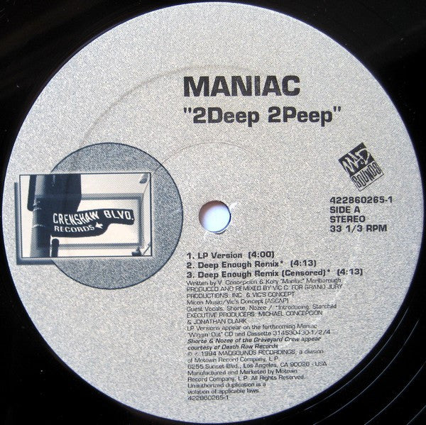 Maniac (7) - 2Deep 2Peep