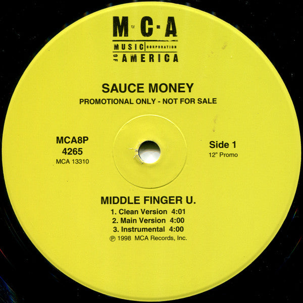 Sauce Money - Middle Finger U. / Pre-Game