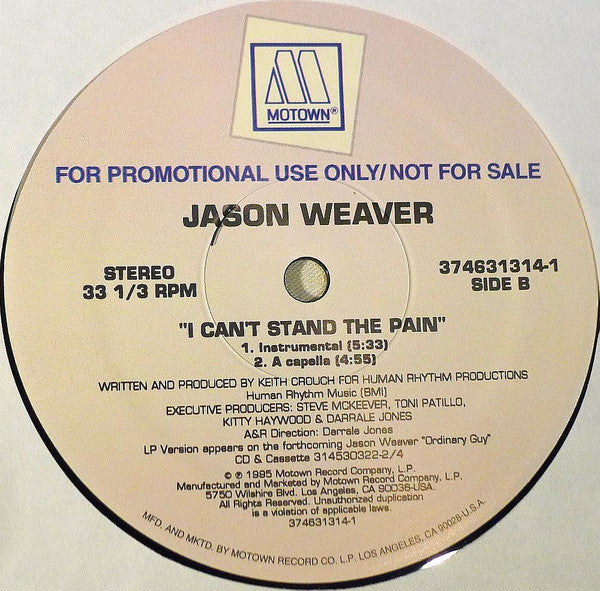 Jason Weaver - I Can't Stand The Pain