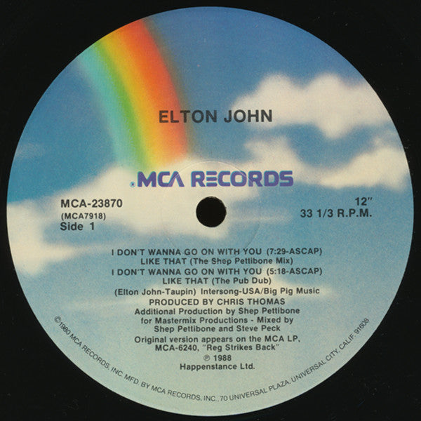 Elton John - I Don't Wanna Go On With You Like That