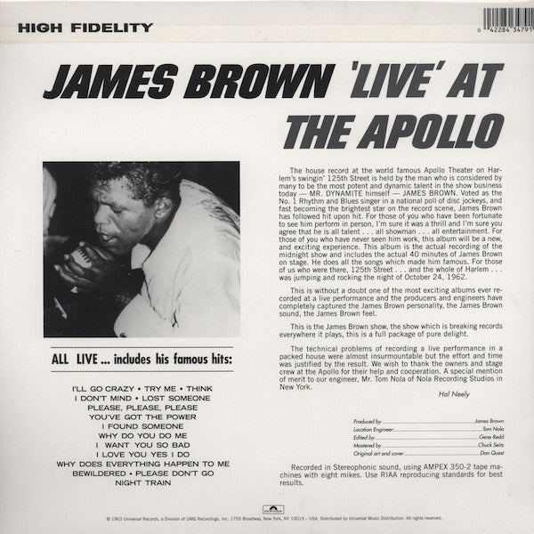 James Brown - 'Live' At The Apollo