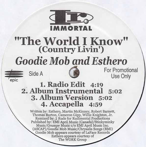 Goodie Mob - The World I Know (Country Livin') / Sellin' D.O.P.E.