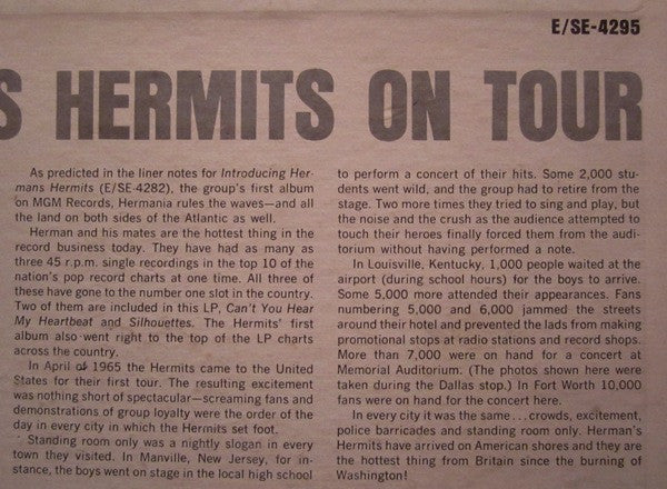 Their Second Album! Herman's Hermits On Tour