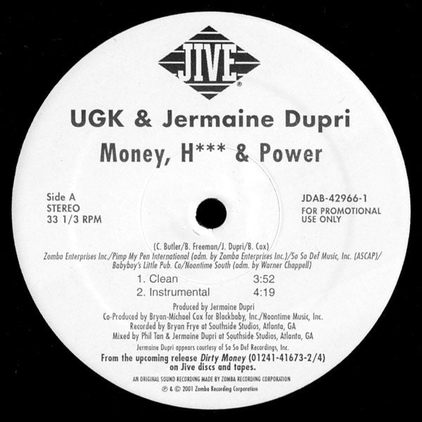 UGK - Money, H**s & Power