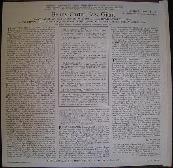 Benny Carter - Jazz Giant