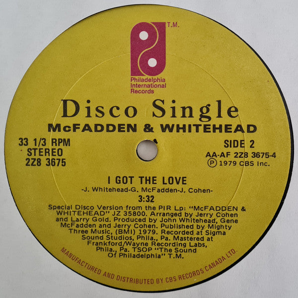 McFadden & Whitehead - Ain't No Stoppin' Us Now