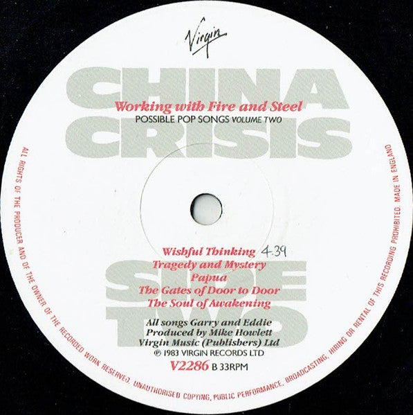 China Crisis - Working With Fire And Steel (Possible Pop Songs Volume Two)