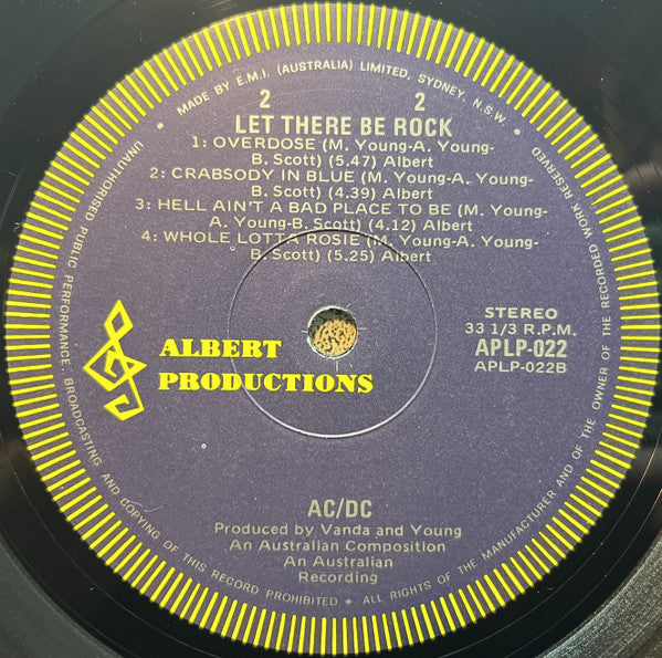 AC/DC - Let There Be Rock (2nd AU Press, 1978)