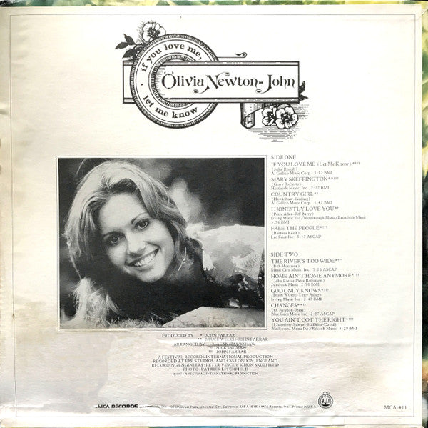 Olivia Newton-John - If You Love Me Let Me Know