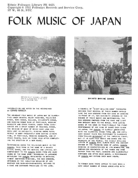 Folk Music Of Japan