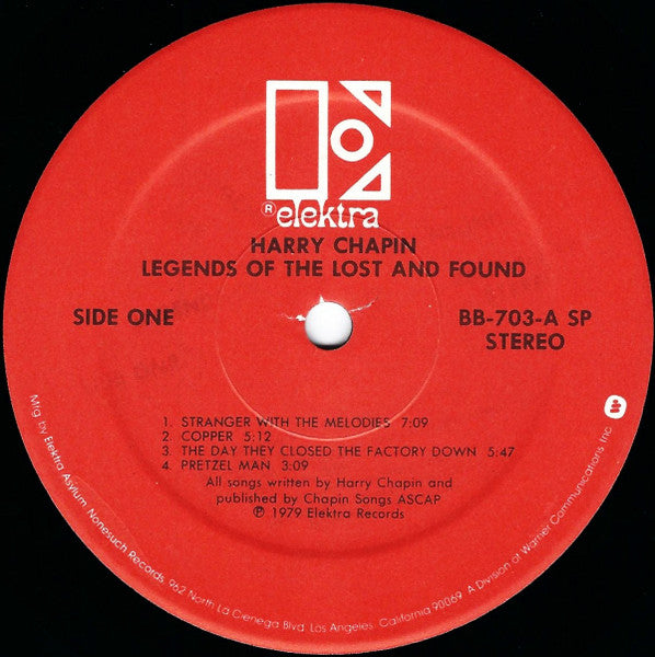 Harry Chapin - Legends Of The Lost And Found