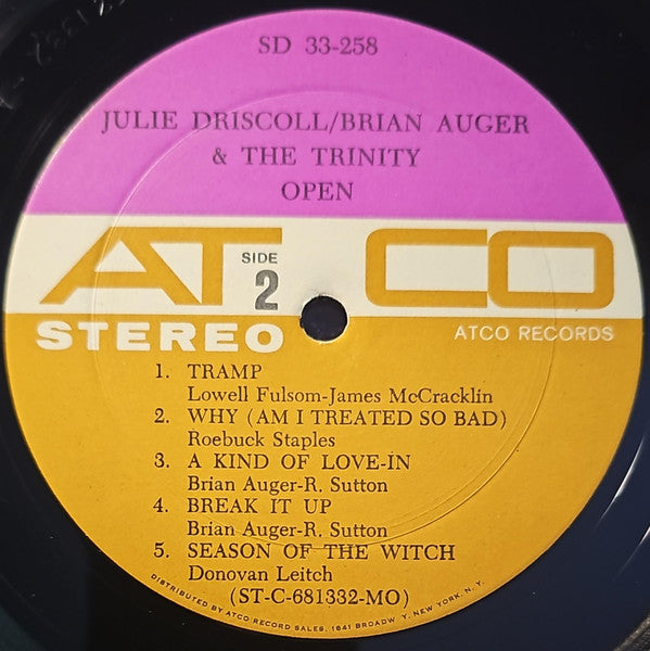 Julie Driscoll, Brian Auger & The Trinity - Open