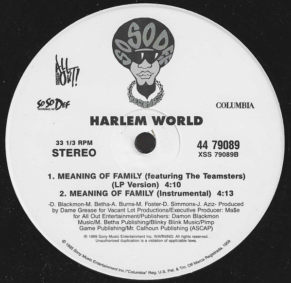 Harlem World - I Really Like It / Meaning Of Family