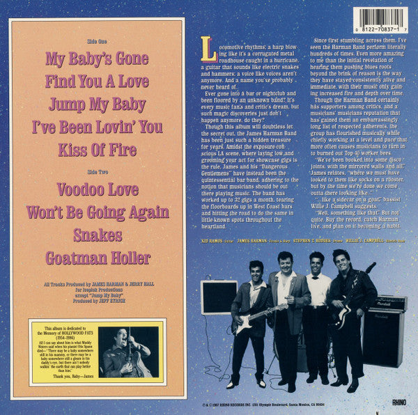 The James Harman Band - 'Those Dangerous Gentlemens'