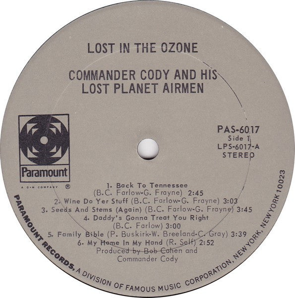 Commander Cody And His Lost Planet Airmen - Lost In The Ozone