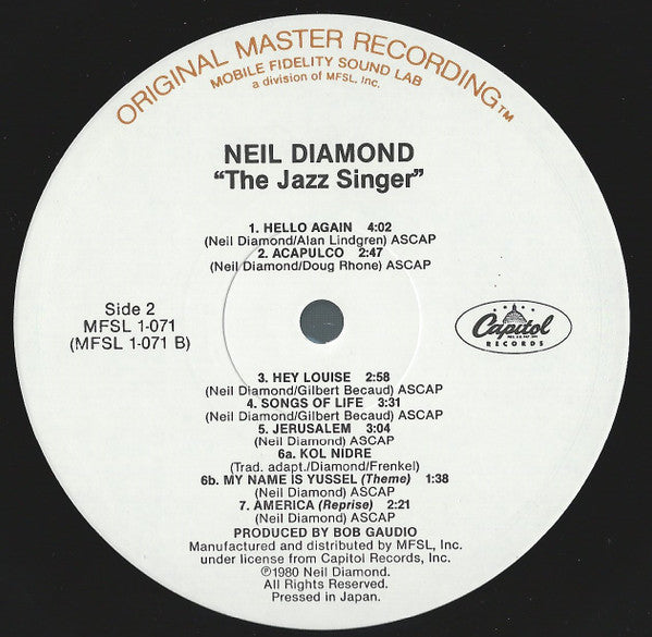 Neil Diamond - The Jazz Singer (Original Songs From The Motion Picture)