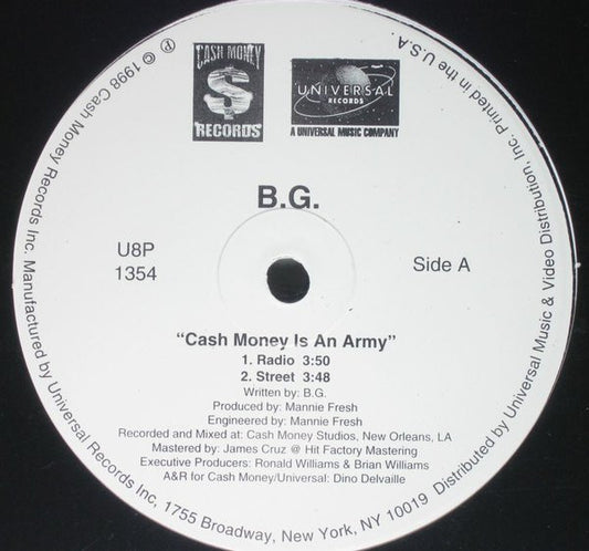 B.G. - Cash Money Is An Army