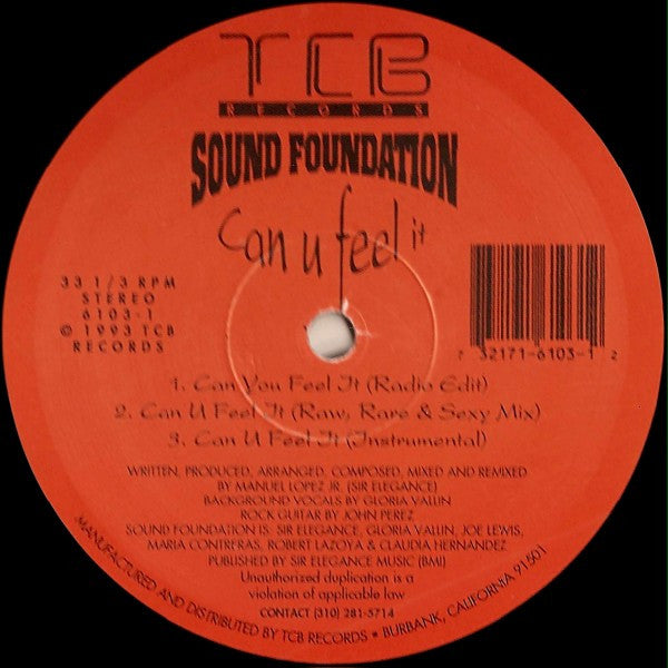 Sound Foundation (4) - Can U Feel It / My Love