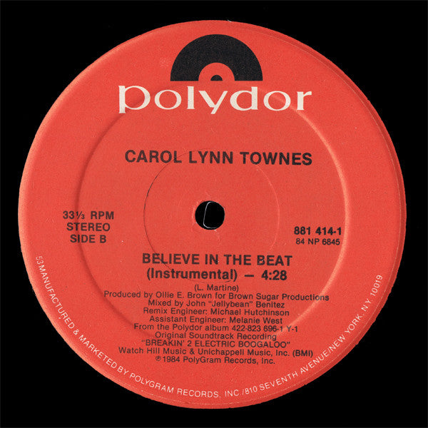 Carol Lynn Townes - Believe In The Beat