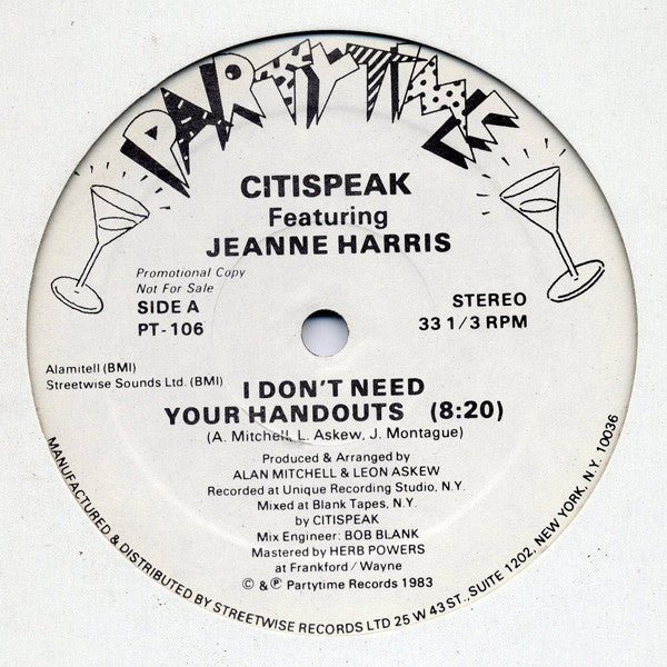 Citispeak - I Don't Need Your Handouts