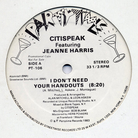 Citispeak - I Don't Need Your Handouts