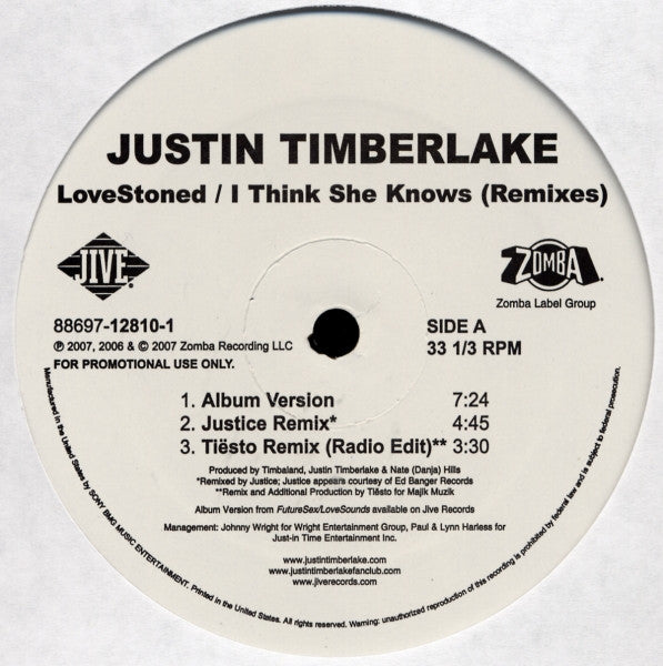 Justin Timberlake - LoveStoned / I Think She Knows (Remixes)