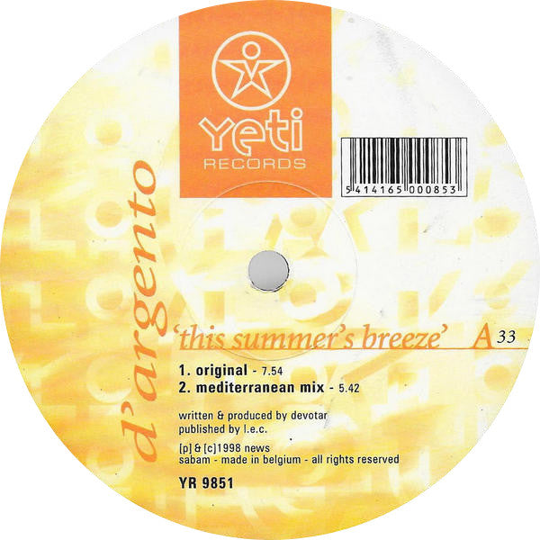 D'Argento - This Summer's Breeze