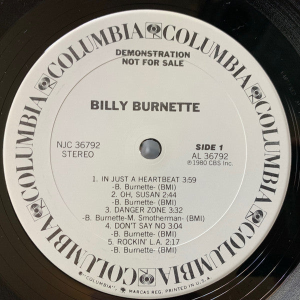 Billy Burnette - Billy Burnette [WHITE LABEL PROMO]