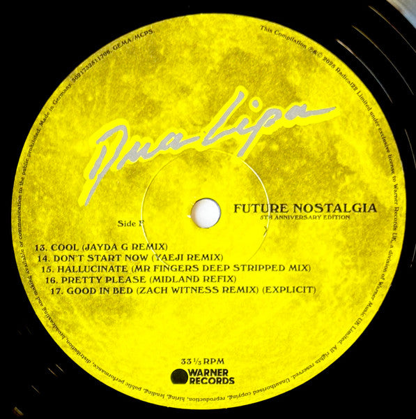 Dua Lipa - Future Nostalgia (3LP, 5th Anniversary, Clear w/ Yellow Splatter)