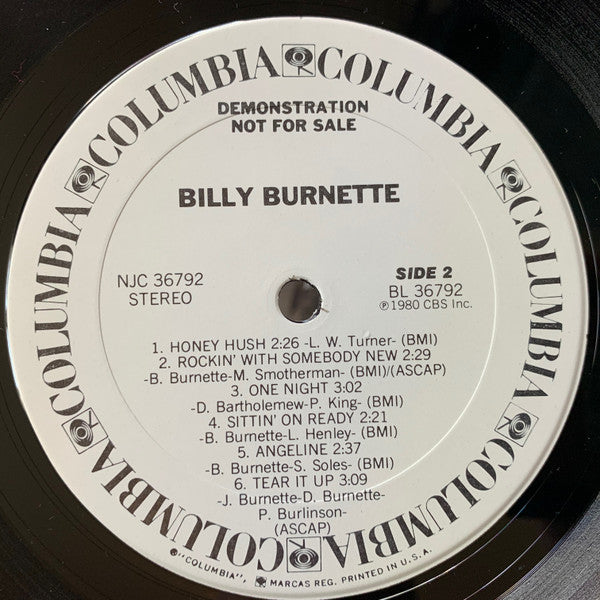 Billy Burnette - Billy Burnette [WHITE LABEL PROMO]
