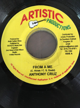 Anthony Cruz - From A Me / Can't Live For Yourself