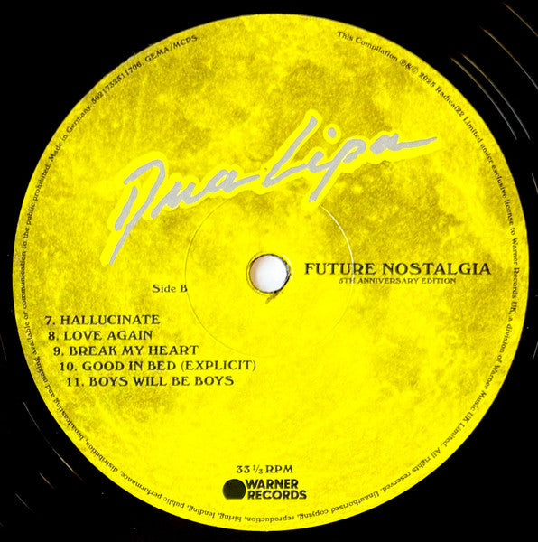 Dua Lipa - Future Nostalgia (3LP, 5th Anniversary, Clear w/ Yellow Splatter)