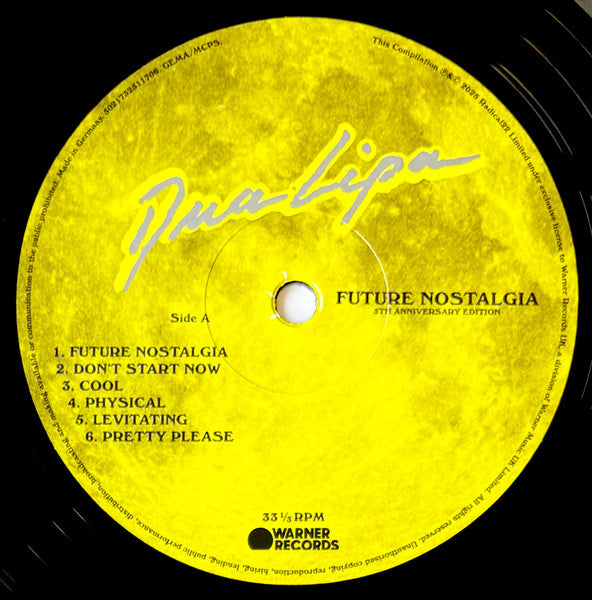 Dua Lipa - Future Nostalgia (3LP, 5th Anniversary, Clear w/ Yellow Splatter)