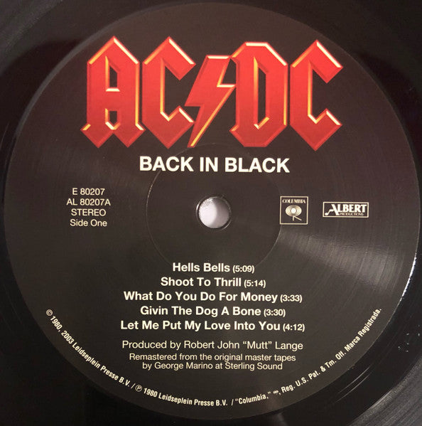 AC/DC - Back In Black [180g]