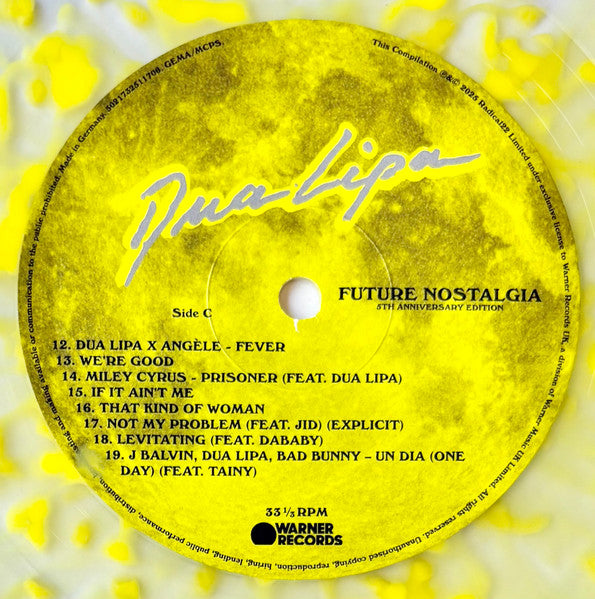 Dua Lipa - Future Nostalgia (3LP, 5th Anniversary, Clear w/ Yellow Splatter)