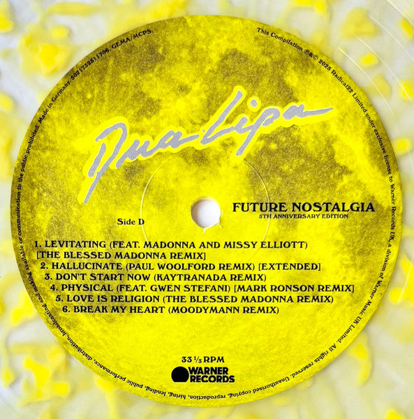 Dua Lipa - Future Nostalgia (3LP, 5th Anniversary, Clear w/ Yellow Splatter)