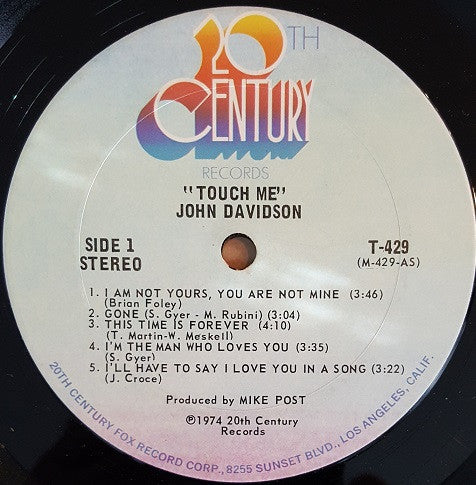 John Davidson - Touch Me