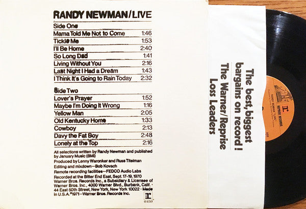 Randy Newman - Live