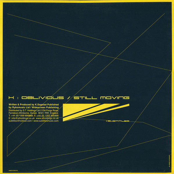 K - Oblivious / Still Moving