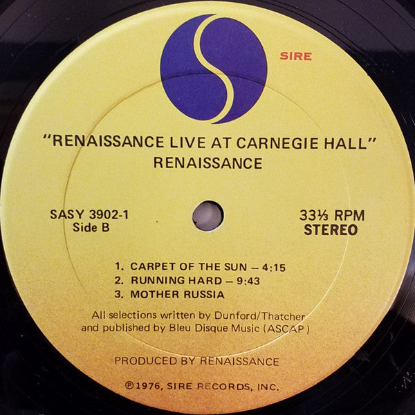 Renaissance (4) - Live At Carnegie Hall